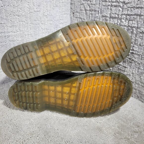 Dr. Martens Air Wair Unisex Size M9 L10 US Black Leather Lace up Boots 11822 - Picture 9 of 11